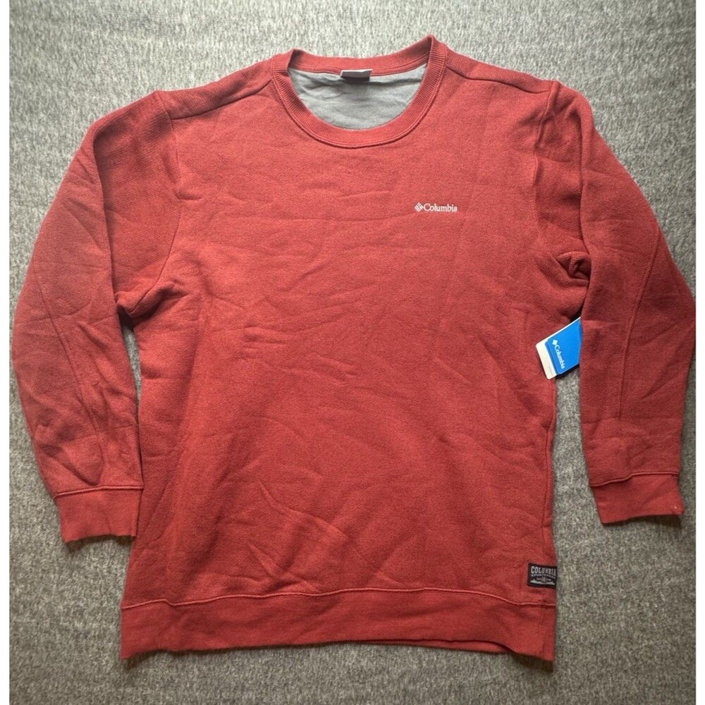 Columbia Sportswear Knit Woven Men’s XXL Red Pullover Crewneck Sweatshirt